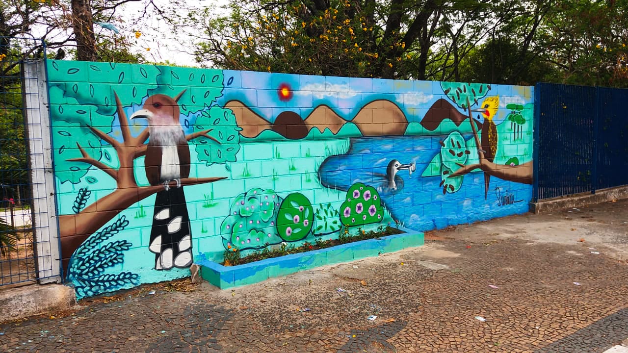 Painel com canteiro de flores “ Refúgio Campineiro” 